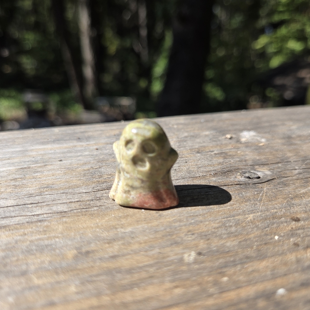 Unakite natural crystal mini ghost 1" - Picture 2 of 8